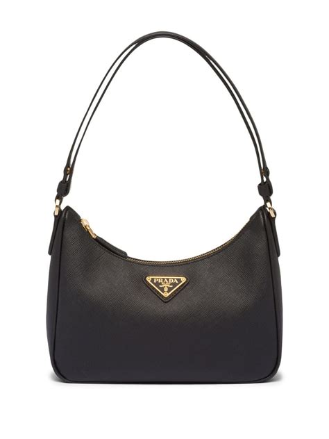 prada shoulder leather white|black leather Prada handbags.